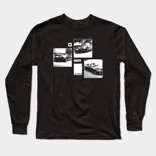 Mazda Miata MX-5 NC Black 'N White Archive (Black Version) Long Sleeve T-Shirt